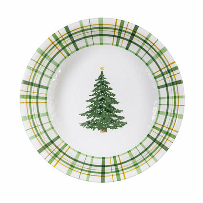 Shades of Green Holiday Melamine 12" Serving Bowl, Set of 4 | Plow & Hearth