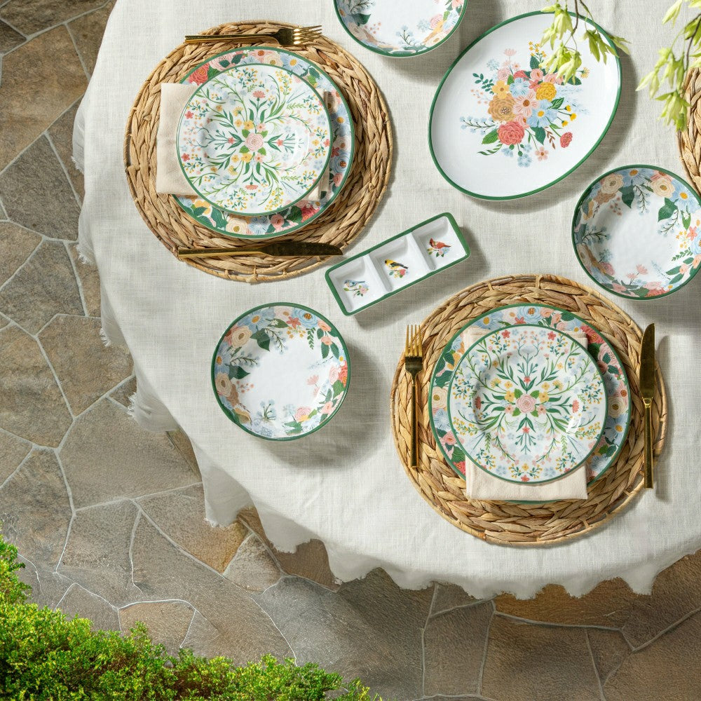 What She Shed Platter Melamine Floral, 12.25"L | Plow & Hearth