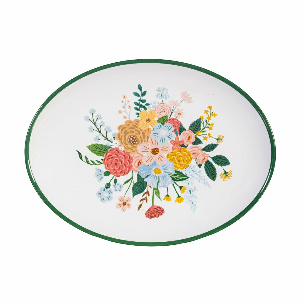 What She Shed Platter Melamine Floral, 12.25"L | Plow & Hearth
