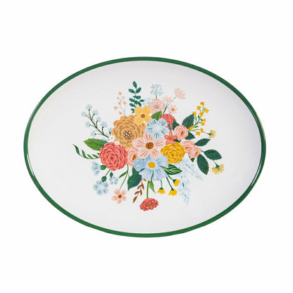 What She Shed Platter Melamine Floral, 12.25"L | Plow & Hearth