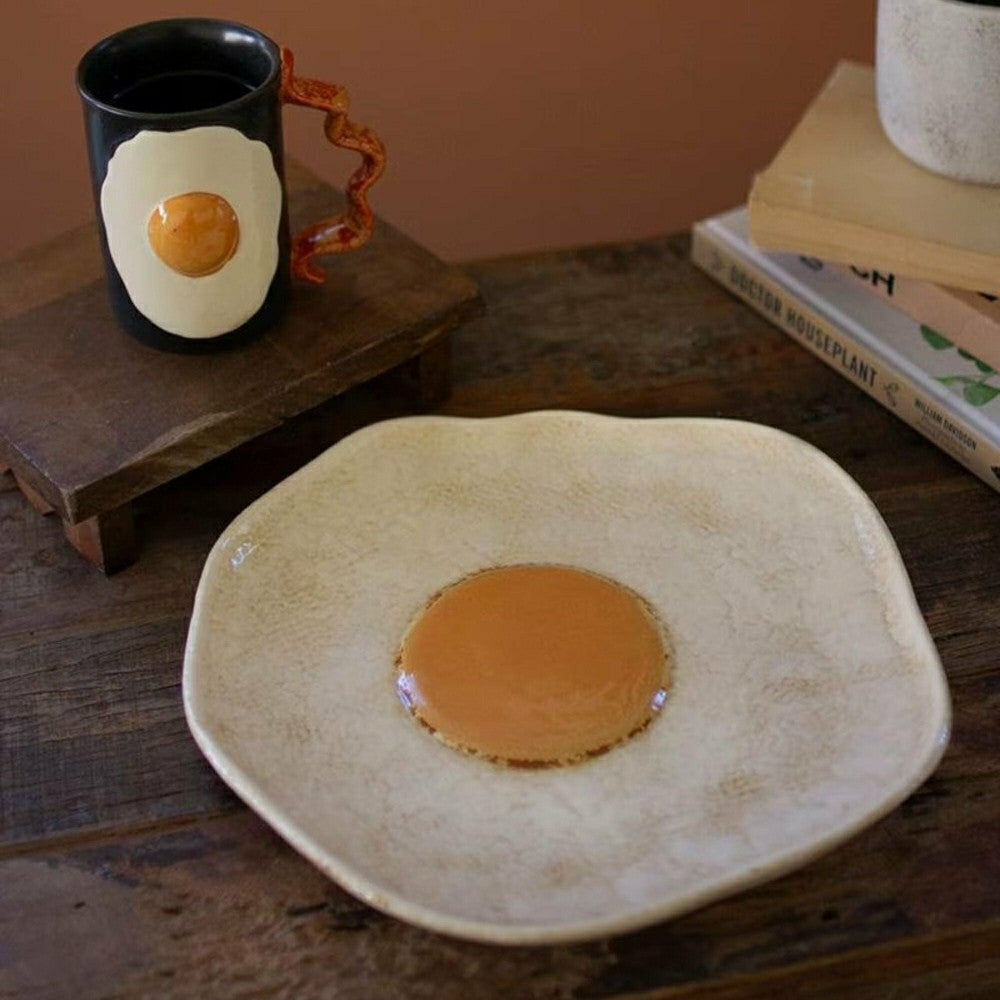 Ceramic Fried Egg Platter | Plow & Hearth