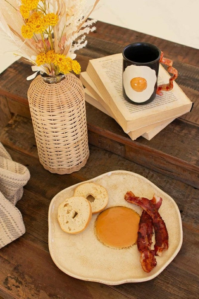 Ceramic Fried Egg Platter | Plow & Hearth