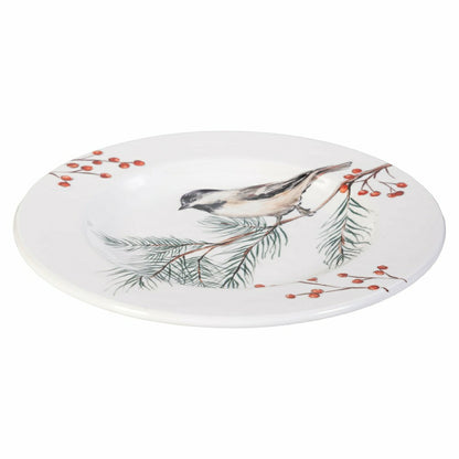 Snowbirds Salad Plate Melamine Chickadee, 8.6" | Plow & Hearth