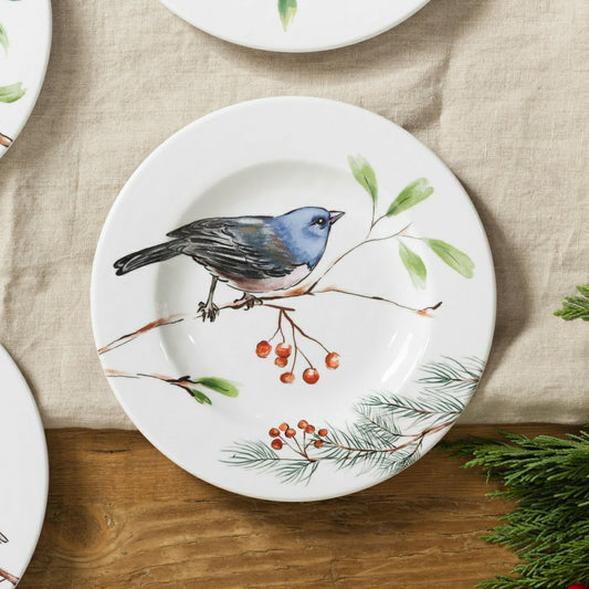Snowbirds Salad Plate Melamine Bluejay, 8.6" | Plow & Hearth