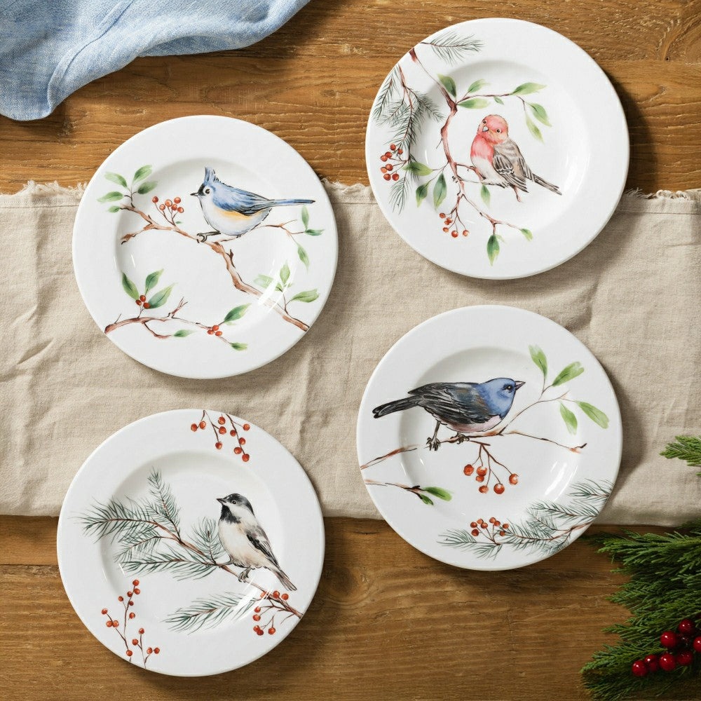 Snowbirds Salad Plate Melamine Bluejay, 8.6" | Plow & Hearth