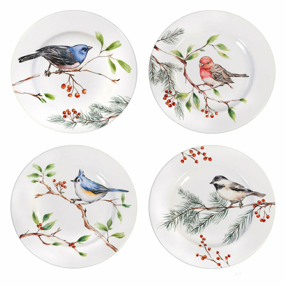 Snowbirds Salad Plate Melamine Bluejay, 8.6" | Plow & Hearth