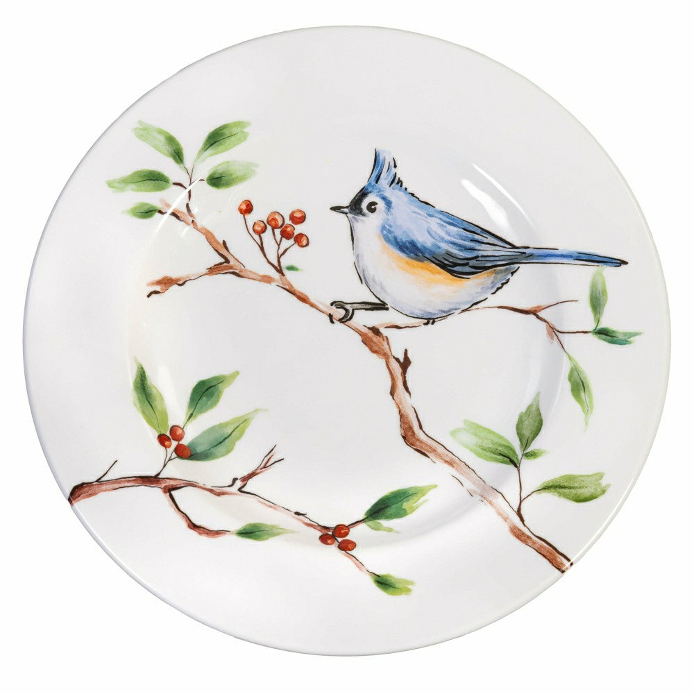 Snowbirds Salad Plate Melamine Bluejay, 8.6" | Plow & Hearth