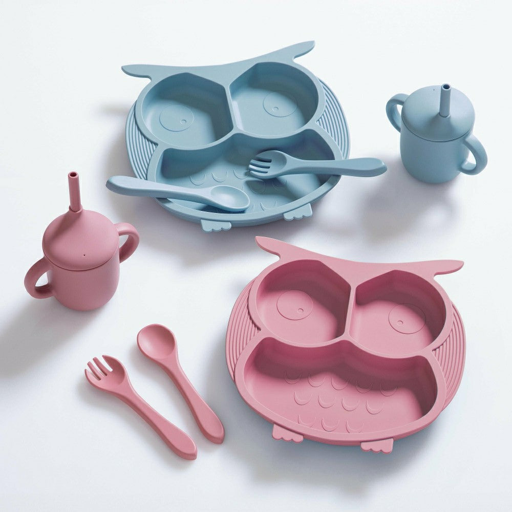 Owl Silicone Baby Feeding Set | Plow & Hearth
