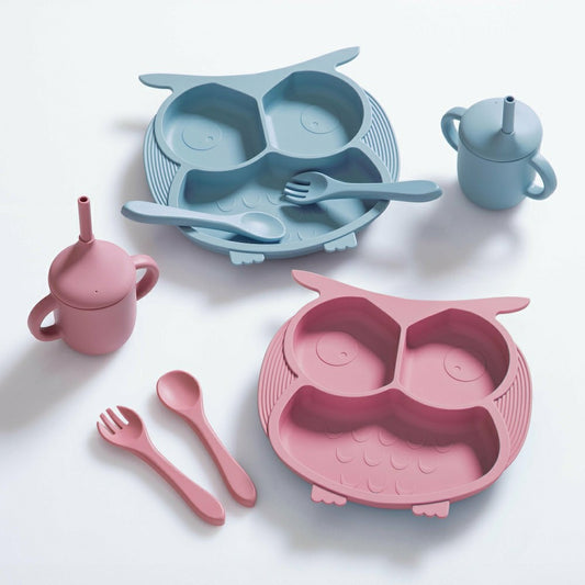 Owl Silicone Baby Feeding Set | Plow & Hearth