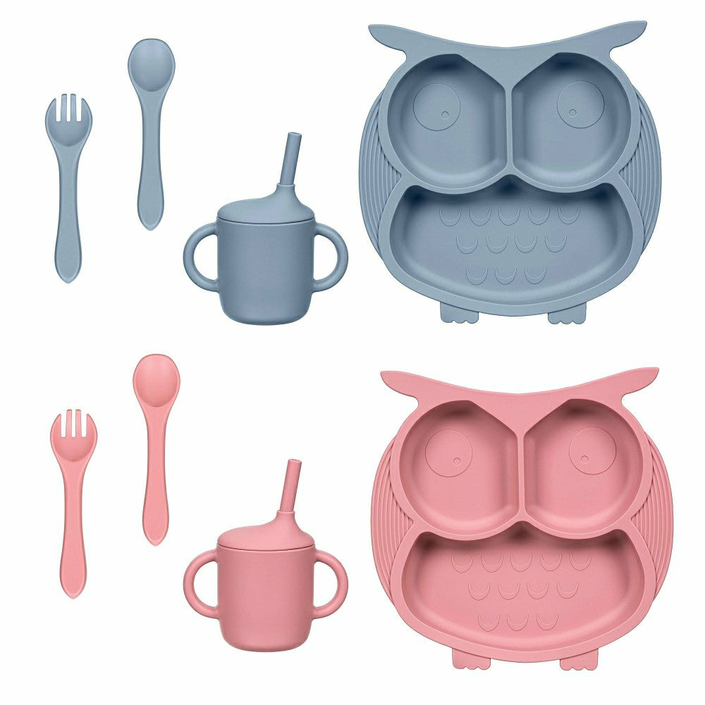 Owl Silicone Baby Feeding Set | Plow & Hearth