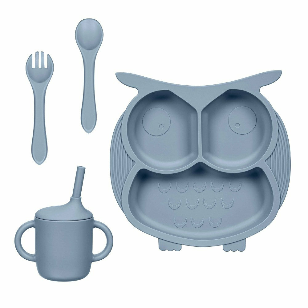 Owl Silicone Baby Feeding Set | Plow & Hearth