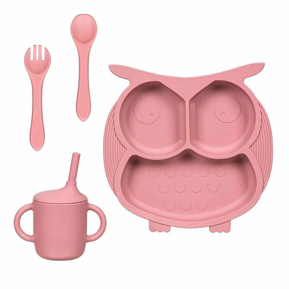 Owl Silicone Baby Feeding Set | Plow & Hearth