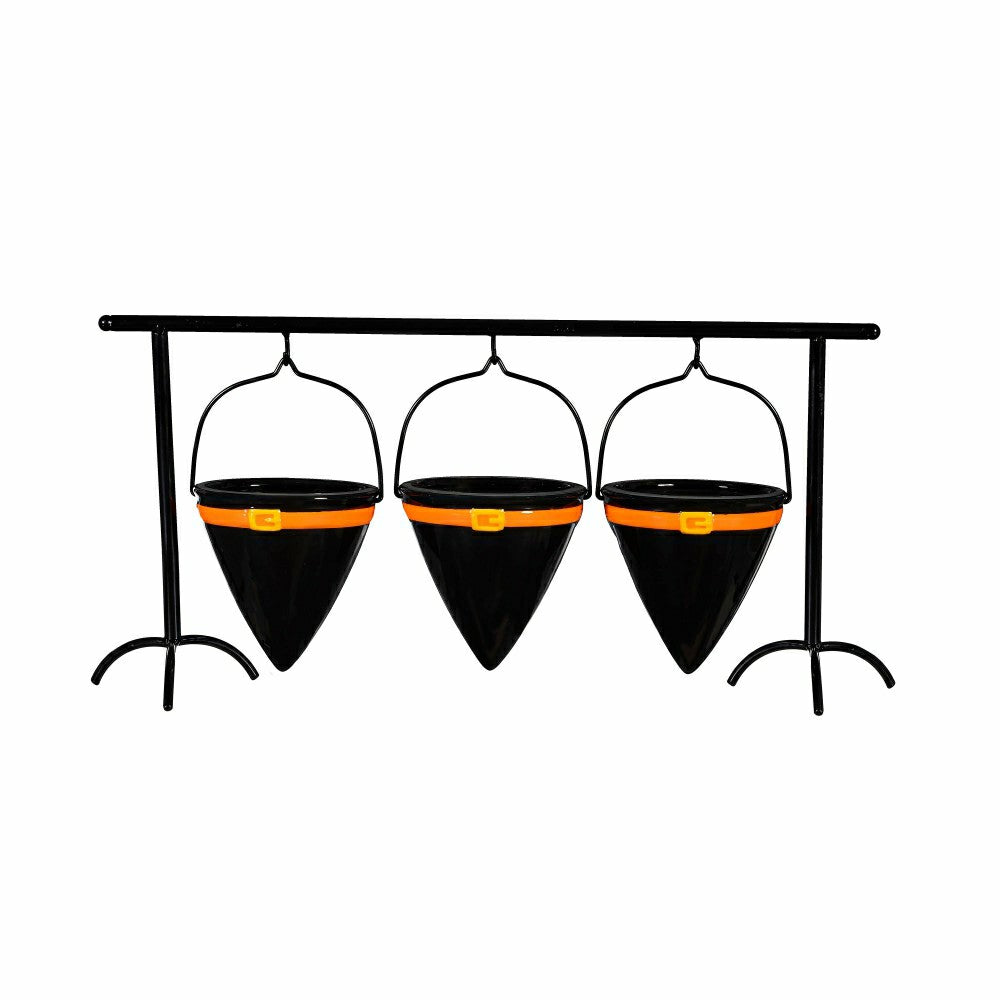 Witch Hat Ceramic Dish with Metal Holder Set, 19"L | Plow & Hearth