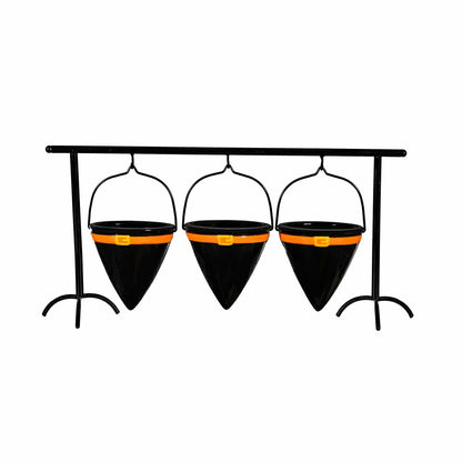 Witch Hat Ceramic Dish with Metal Holder Set, 19"L | Plow & Hearth
