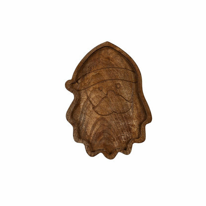 12" Wood Santa Server | Plow & Hearth