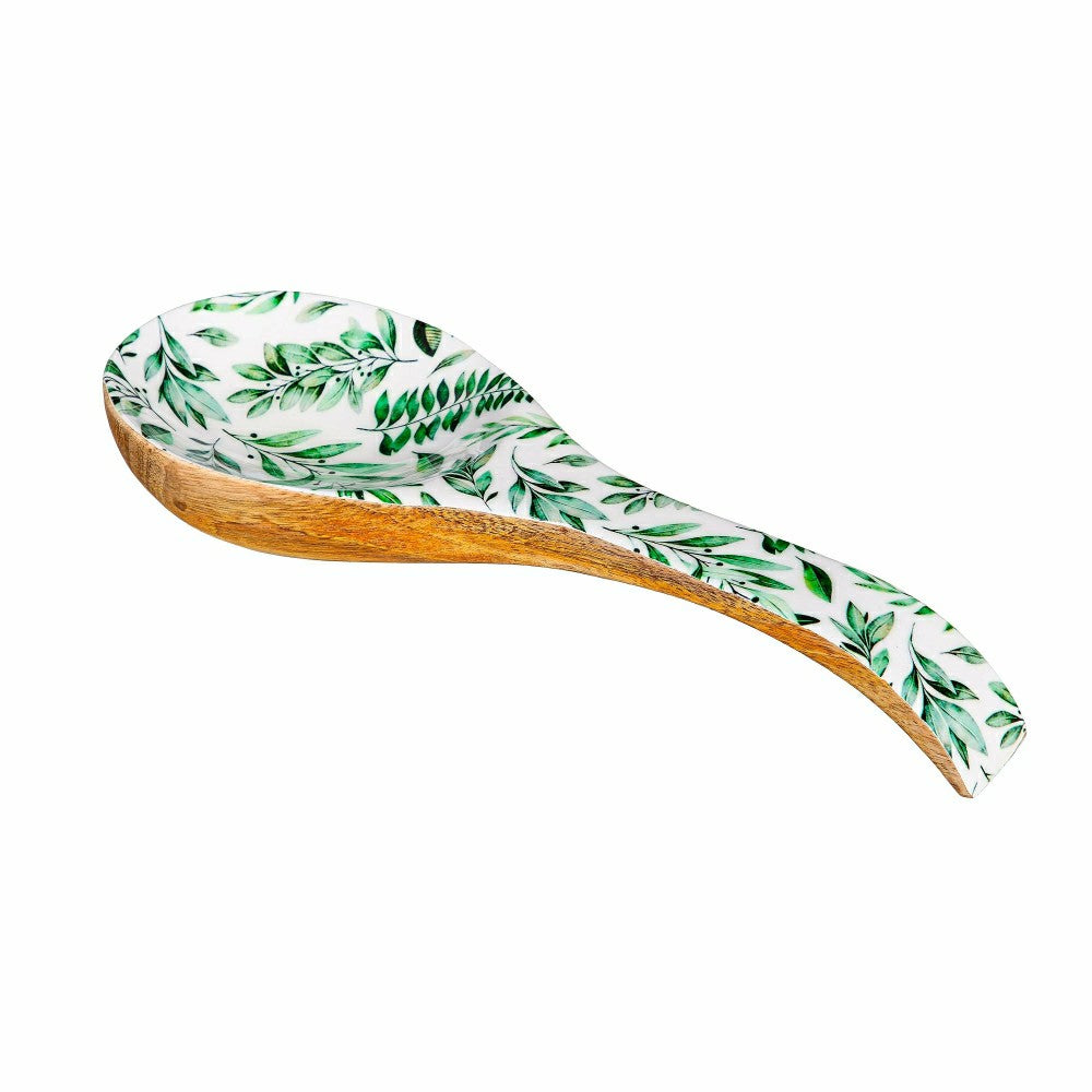 Olive Oasis Wood Spoon Rest, 10.25"L | Plow & Hearth