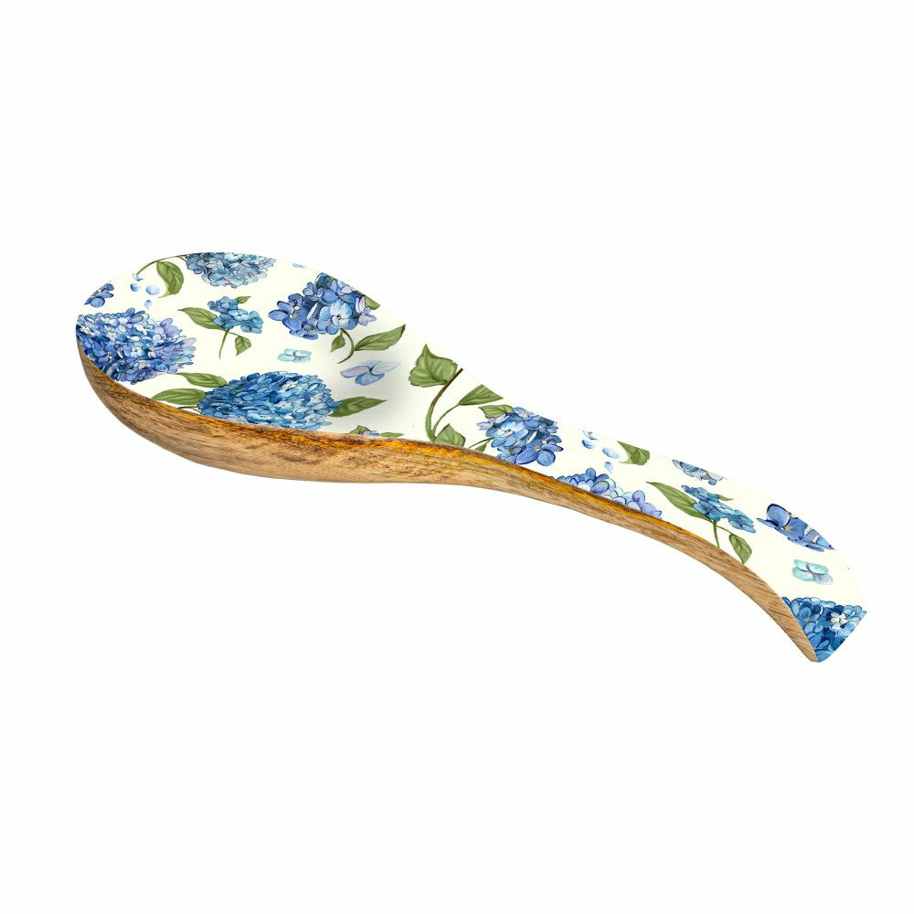 VivaStyle Spoon Rest, Wood Spoon Rest, Hydrangea, 10.25"L | Plow & Hearth