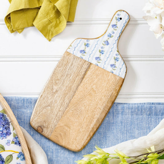 VivaStyle Cutting Board, Rectangular Wood Cutting Board, Hydrangea, 16 | Plow & Hearth