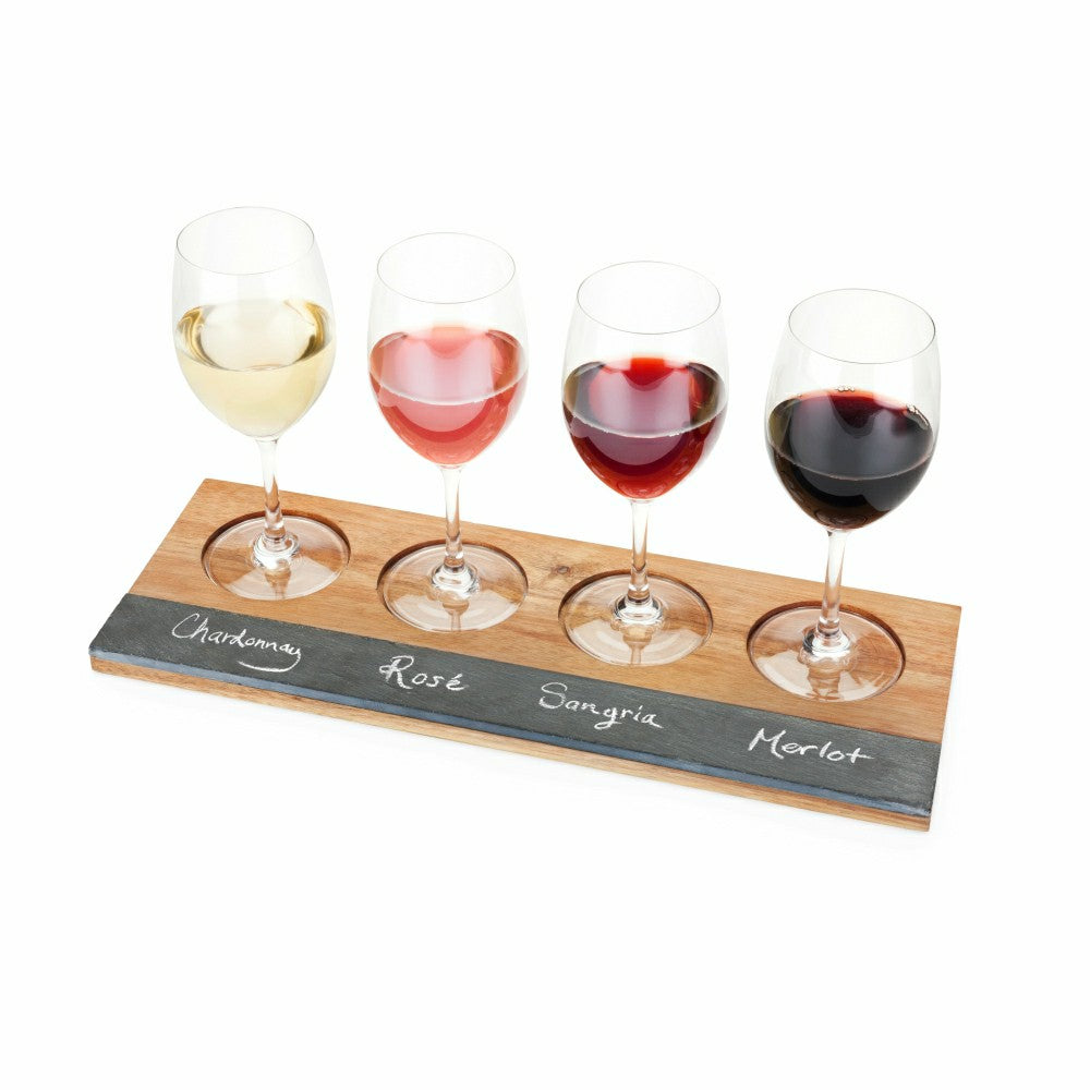 Acacia Wood Wine Flight Board | Plow & Hearth