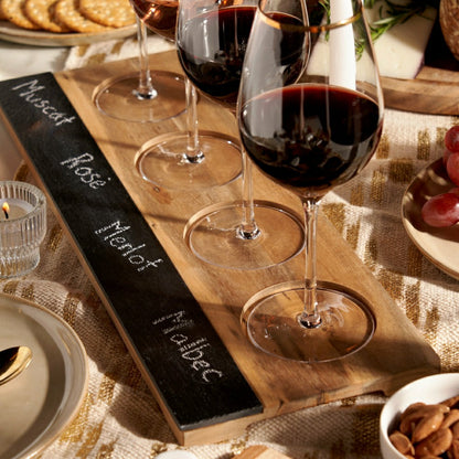 Acacia Wood Wine Flight Board | Plow & Hearth