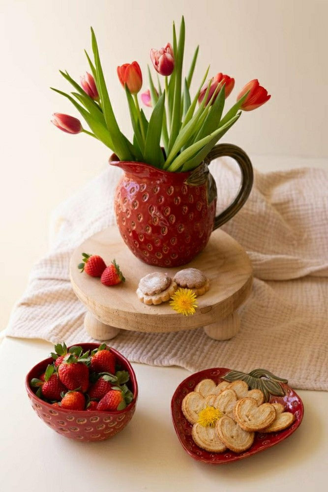 Ceramic Strawberry Platter | Plow & Hearth