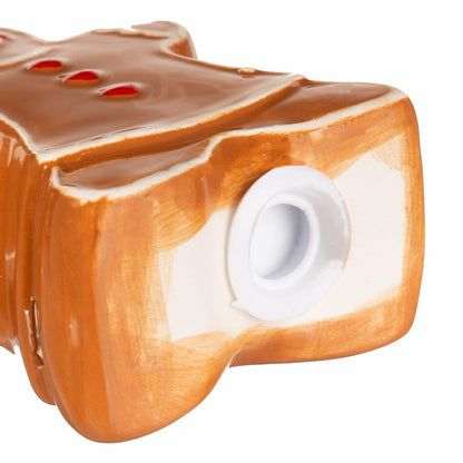 Sugar & Stripes Bright Salt and Pepper Shaker Ceramic Gingerbread, Set | Plow & Hearth