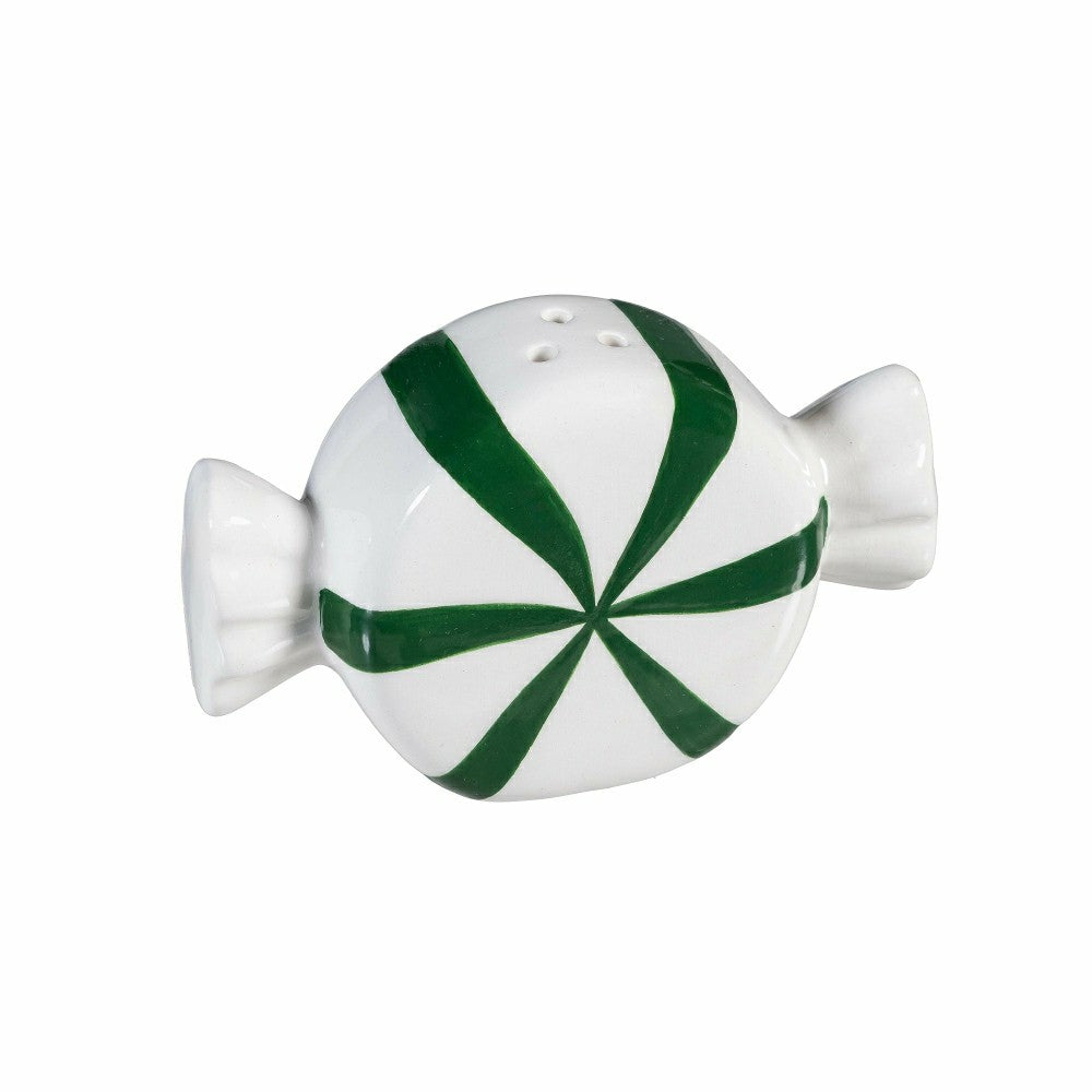 Sugar & Stripes Bright Salt & Pepper Shakers Ceramic Peppermint Candy, | Plow & Hearth
