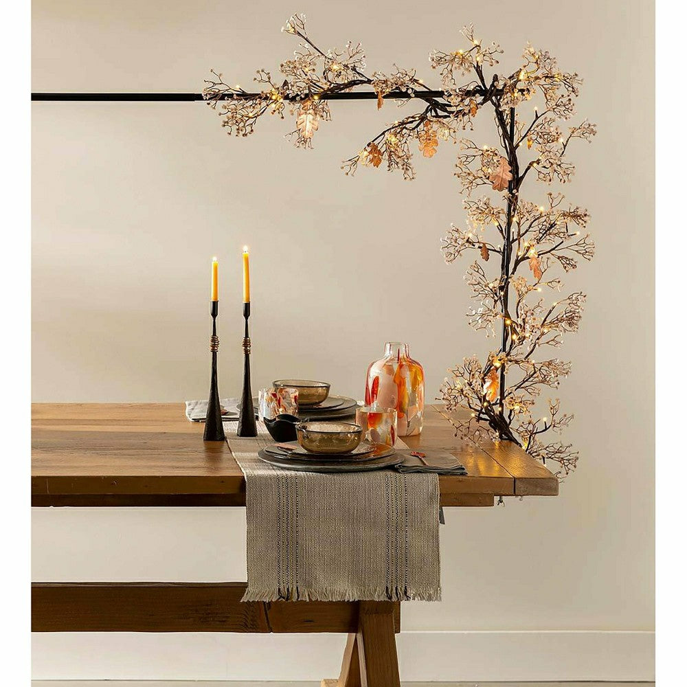 Indoor/Outdoor Lighted Baby's Breath Garland with Timer | Plow & Hearth