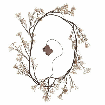 Indoor/Outdoor Lighted Baby's Breath Garland with Timer | Plow & Hearth