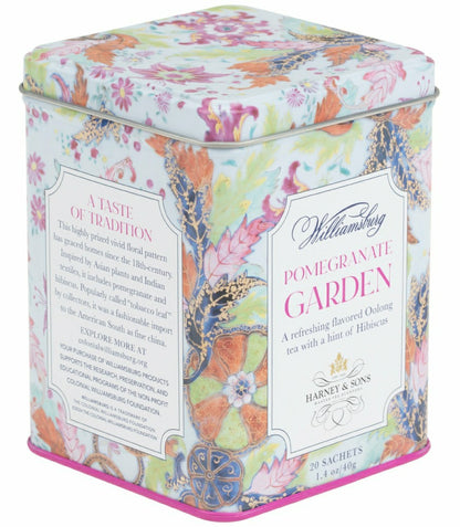 Williamsburg Pomegranate Garden, Tin of 20 Sachets | Plow & Hearth