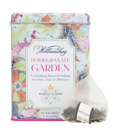 Williamsburg Pomegranate Garden, Tin of 20 Sachets | Plow & Hearth