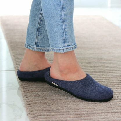 Womens Astoria Noir Wool House Slippers | Plow & Hearth