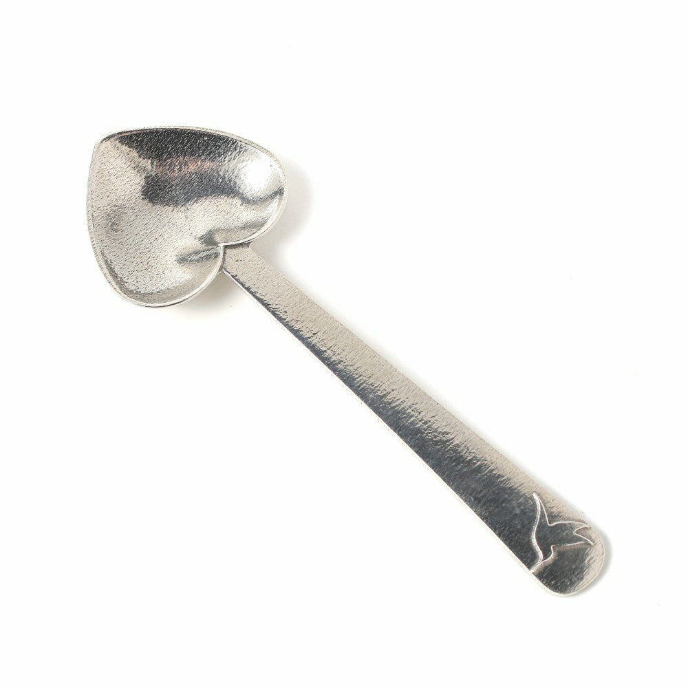 Heirloom Heart Pewter Tea Scoop | Plow & Hearth