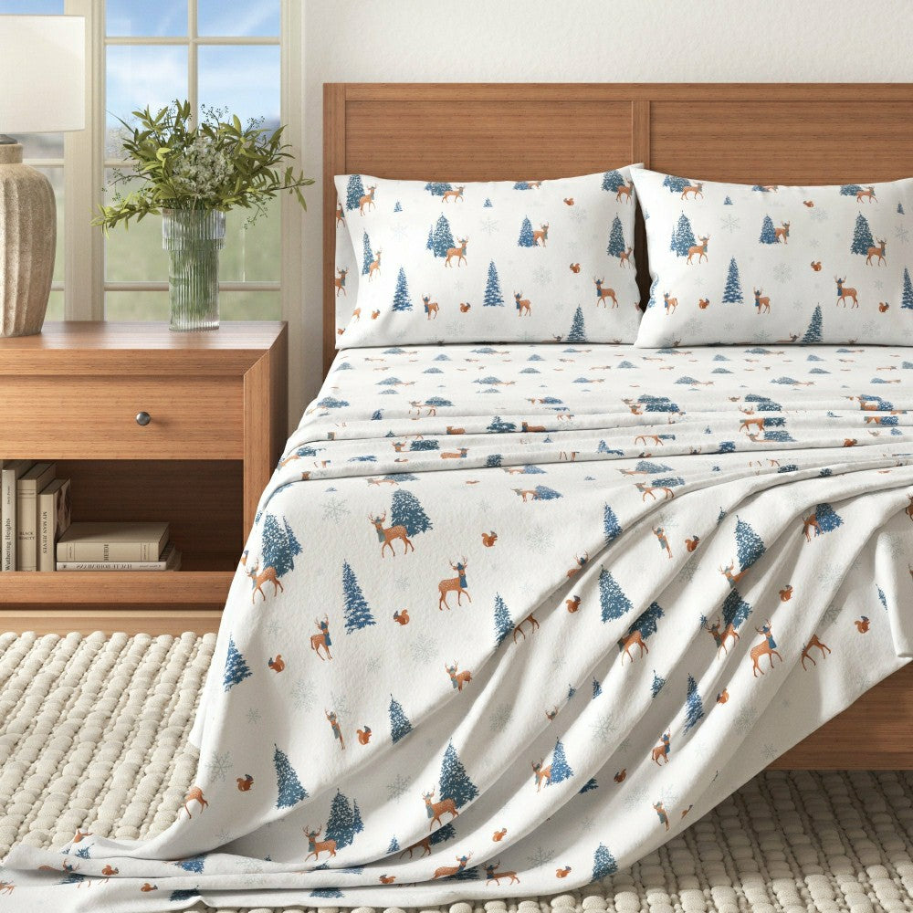 4-Piece Turkish Cotton Flannel Sheet - Whittaker Collection | Plow & Hearth