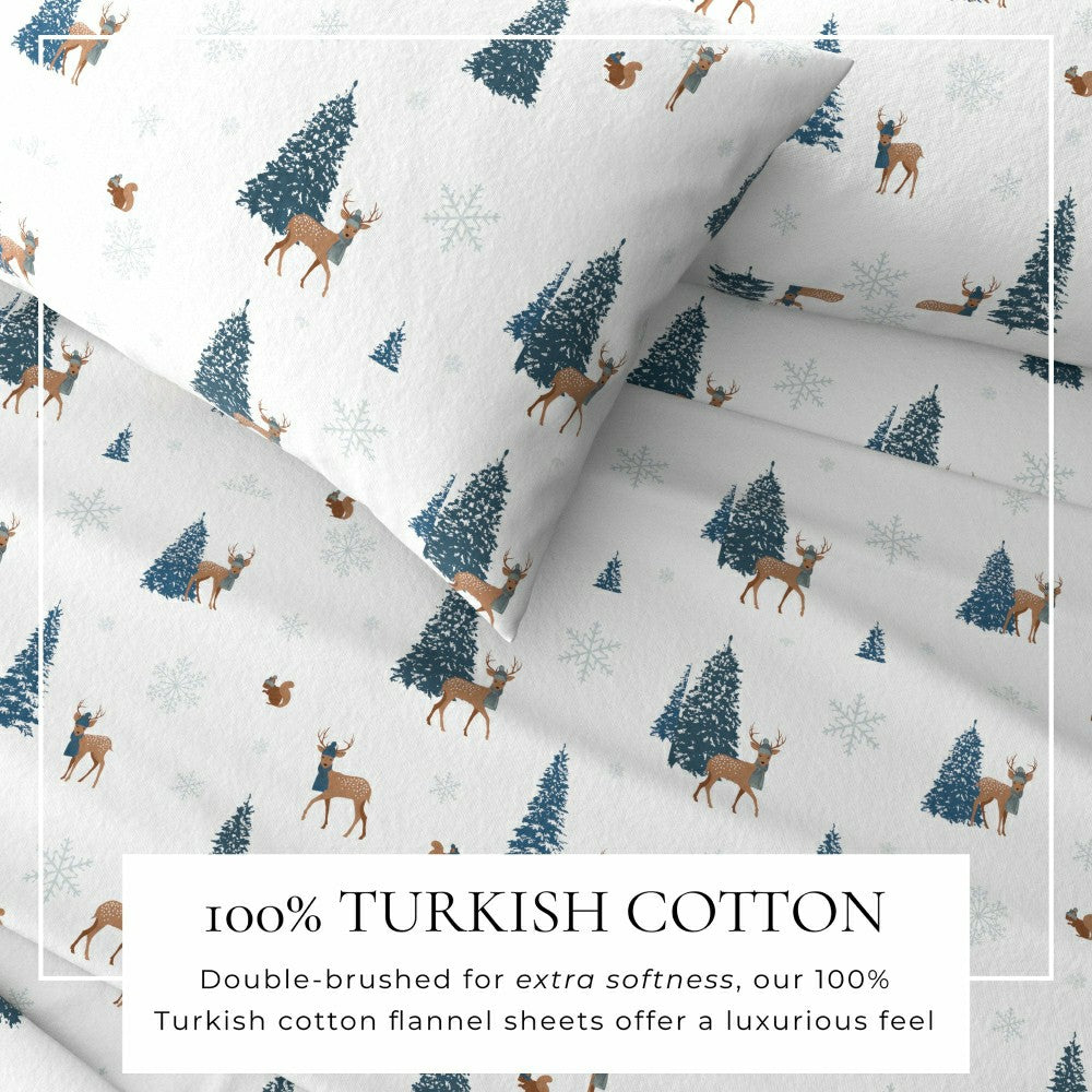 4-Piece Turkish Cotton Flannel Sheet - Whittaker Collection | Plow & Hearth