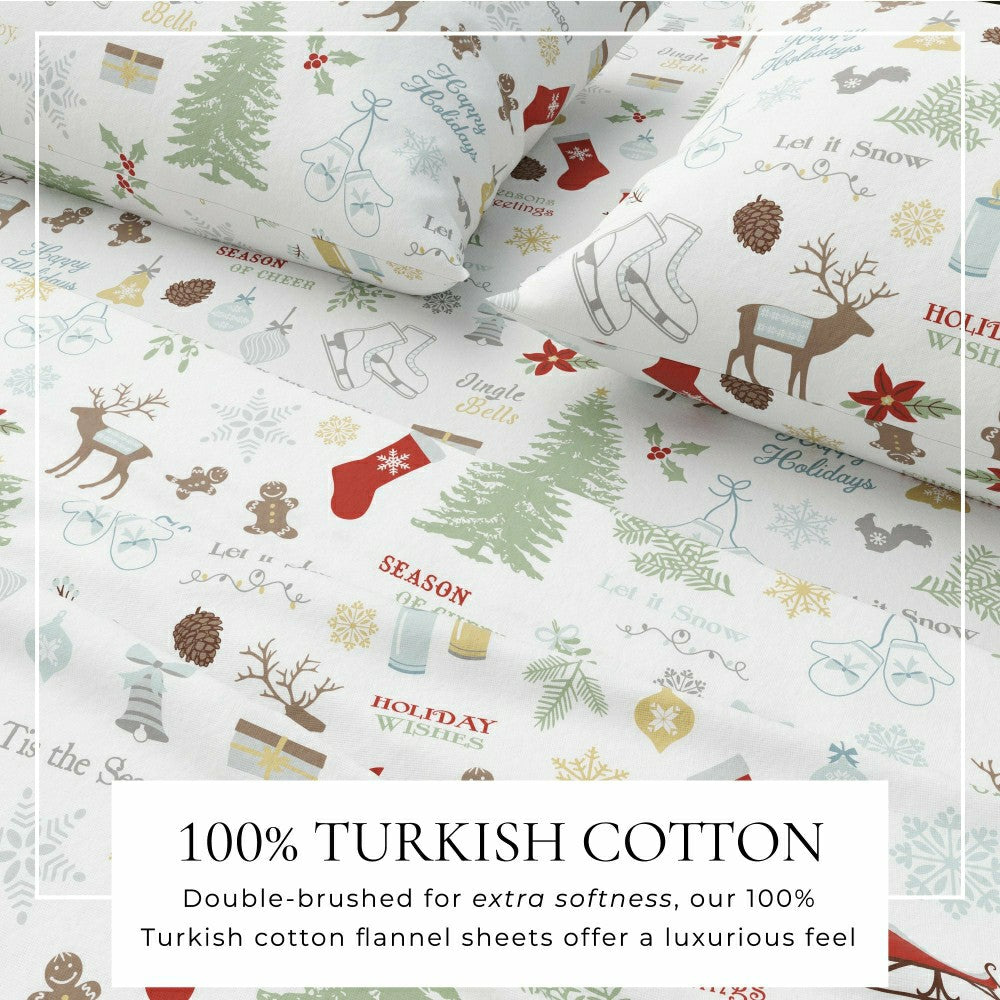 4-Piece Turkish Cotton Flannel Sheet - Whittaker Collection | Plow & Hearth