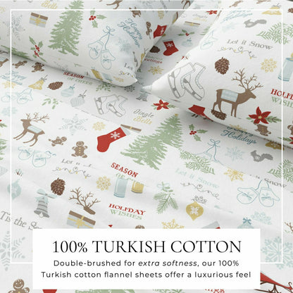 4-Piece Turkish Cotton Flannel Sheet - Whittaker Collection | Plow & Hearth