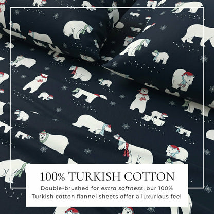 4-Piece Turkish Cotton Flannel Sheet - Whittaker Collection | Plow & Hearth