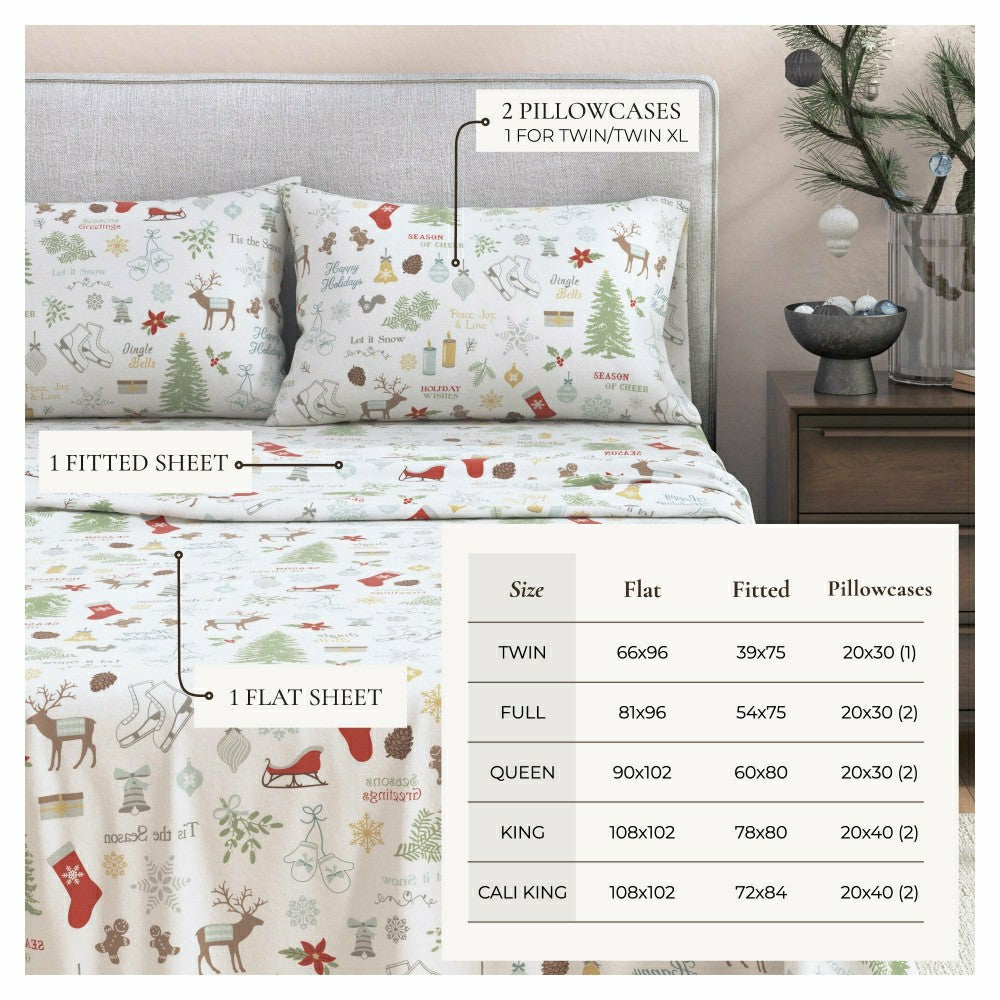 4-Piece Turkish Cotton Flannel Sheet - Whittaker Collection | Plow & Hearth
