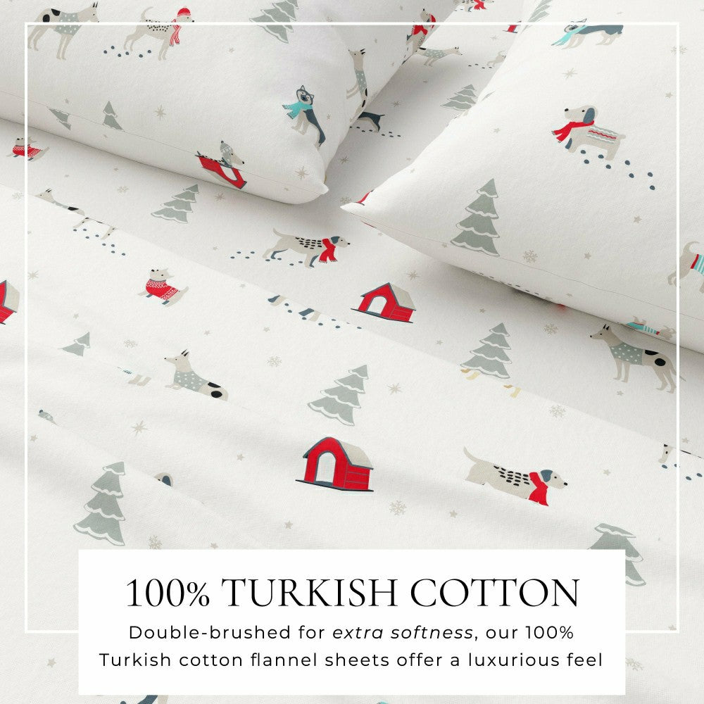 4-Piece Turkish Cotton Flannel Sheet - Whittaker Collection | Plow & Hearth