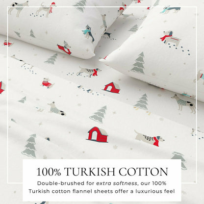 4-Piece Turkish Cotton Flannel Sheet - Whittaker Collection | Plow & Hearth