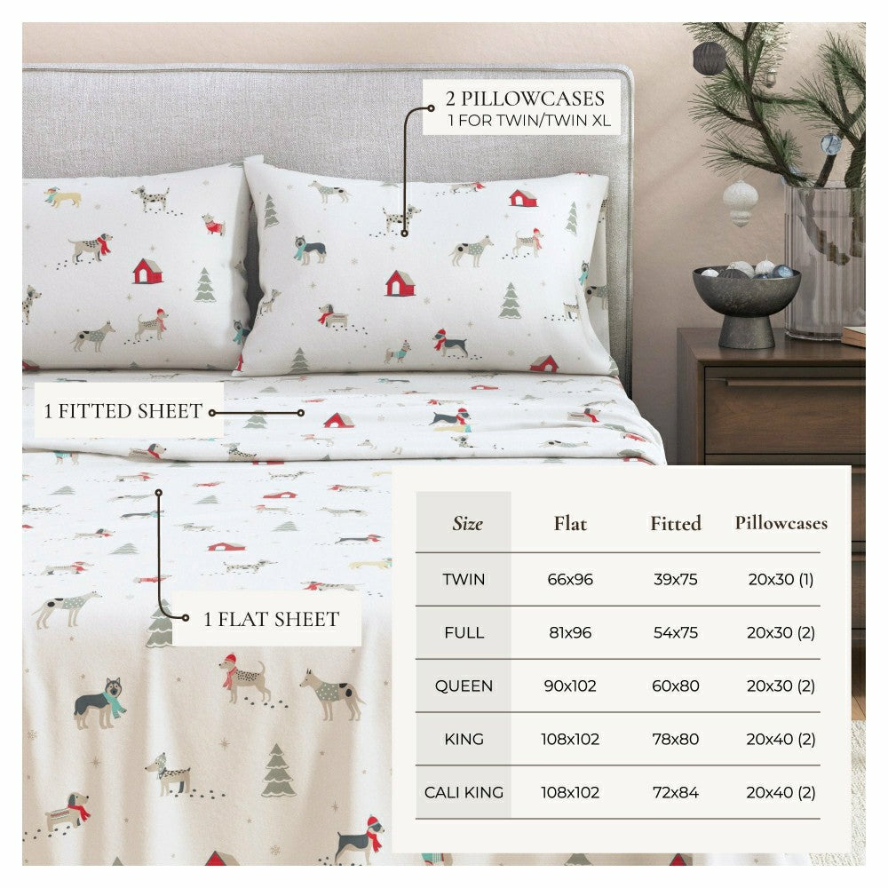 4-Piece Turkish Cotton Flannel Sheet - Whittaker Collection | Plow & Hearth