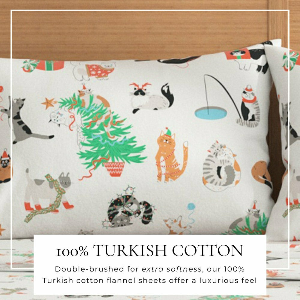 4-Piece Turkish Cotton Flannel Sheet - Whittaker Collection | Plow & Hearth