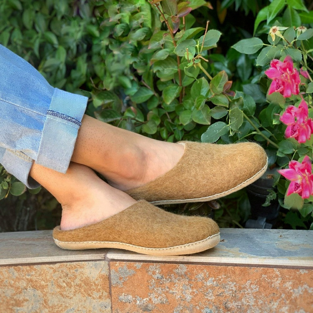 Womens Astoria Wool House Slippers | Plow & Hearth