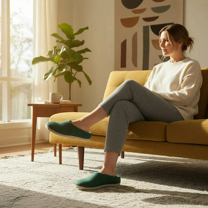 Womens Astoria Wool House Slippers | Plow & Hearth