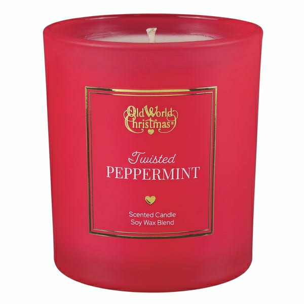 Twisted Peppermint Candle | Plow & Hearth
