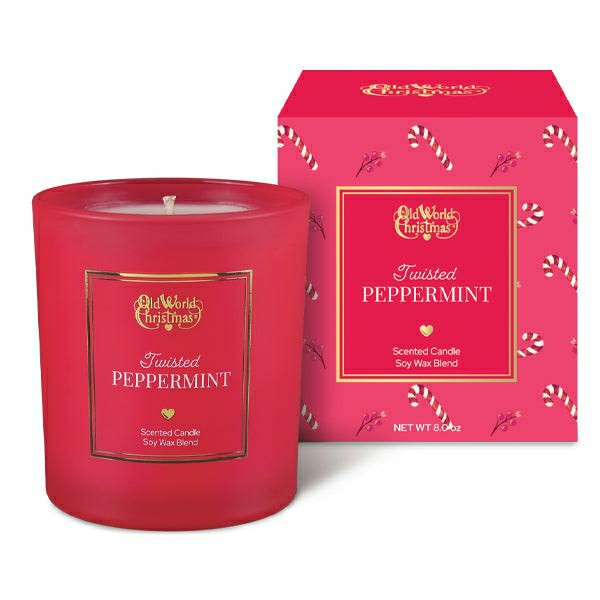 Twisted Peppermint Candle | Plow & Hearth