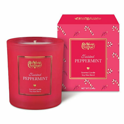 Twisted Peppermint Candle | Plow & Hearth