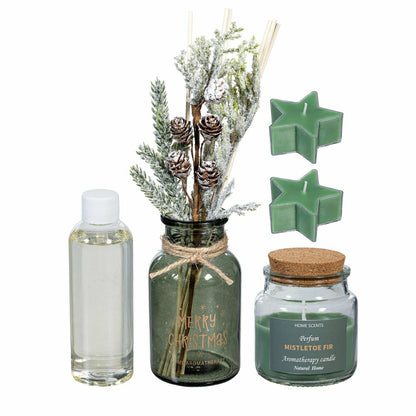 Shades of Emerald Candle and Diffuser, Soy Blend Wax Candle and Diffus | Plow & Hearth