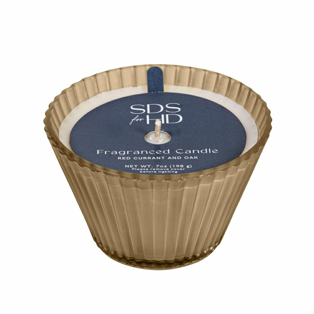 Ribbed Cupcake Glass Candle, Cocoa | Plow & Hearth